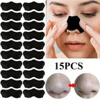 15pcs Blackhead Nose Strips Deep Cleansing Nasal Spot Facial Dot Stickers Nose Mask Shill For Acne & Black Head - Dropship
